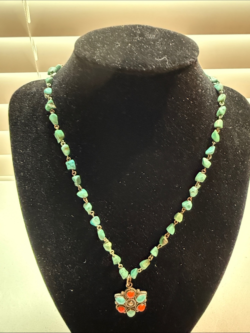 Carolyn Pollack Sterling Silver Relios Turquoise Beaded Pendant Necklace